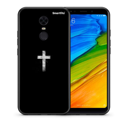 Θήκη Xiaomi Redmi 5 Plus White Cross από τη Smartfits με σχέδιο στο πίσω μέρος και μαύρο περίβλημα | Xiaomi Redmi 5 Plus White Cross case with colorful back and black bezels
