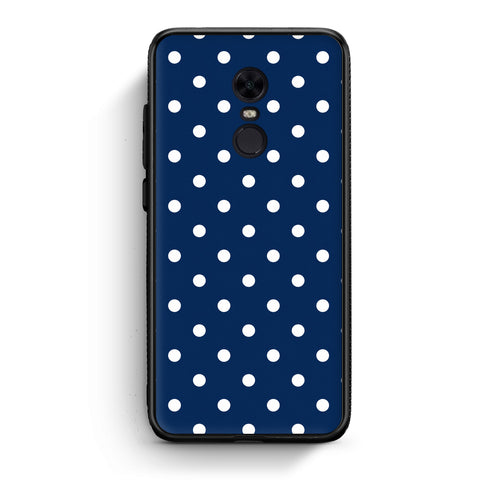 Θήκη Xiaomi Redmi 5 Plus White Small Polka Dots on Navy από τη Smartfits με σχέδιο στο πίσω μέρος και μαύρο περίβλημα | Xiaomi Redmi 5 Plus White Small Polka Dots on Navy case with colorful back and black bezels