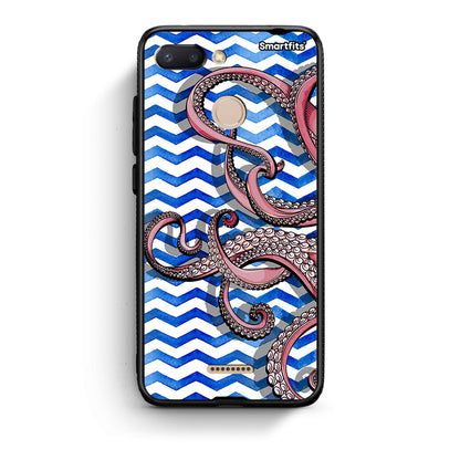 Xiaomi Redmi 6 Chevron Devilfish θήκη από τη Smartfits με σχέδιο στο πίσω μέρος και μαύρο περίβλημα | Smartphone case with colorful back and black bezels by Smartfits