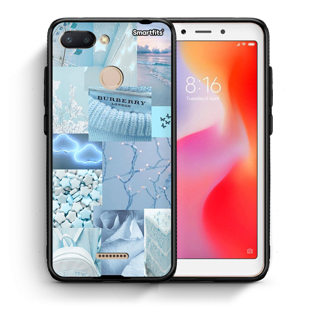Θήκη Xiaomi Redmi 6 Ciel Aesthetic Collage από τη Smartfits με σχέδιο στο πίσω μέρος και μαύρο περίβλημα | Xiaomi Redmi 6 Ciel Aesthetic Collage case with colorful back and black bezels