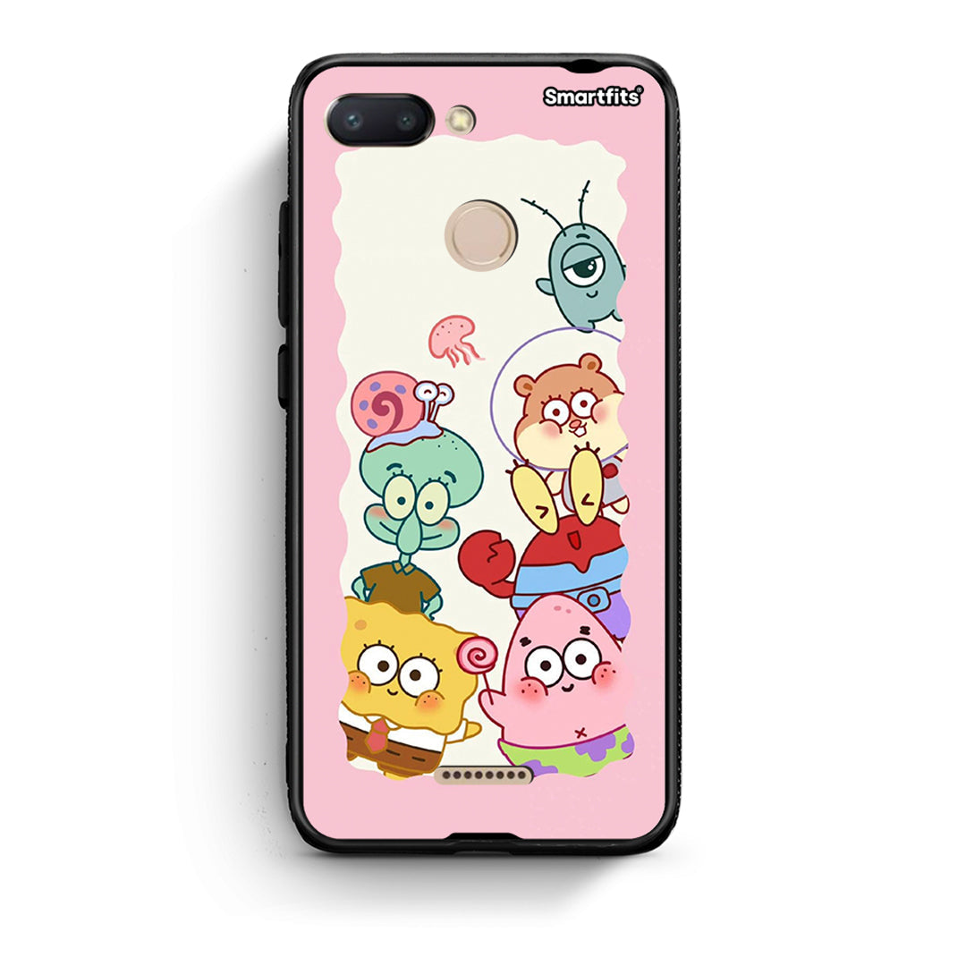 Xiaomi Redmi 6 Cute Companion θήκη από τη Smartfits με σχέδιο στο πίσω μέρος και μαύρο περίβλημα | Smartphone case with colorful back and black bezels by Smartfits