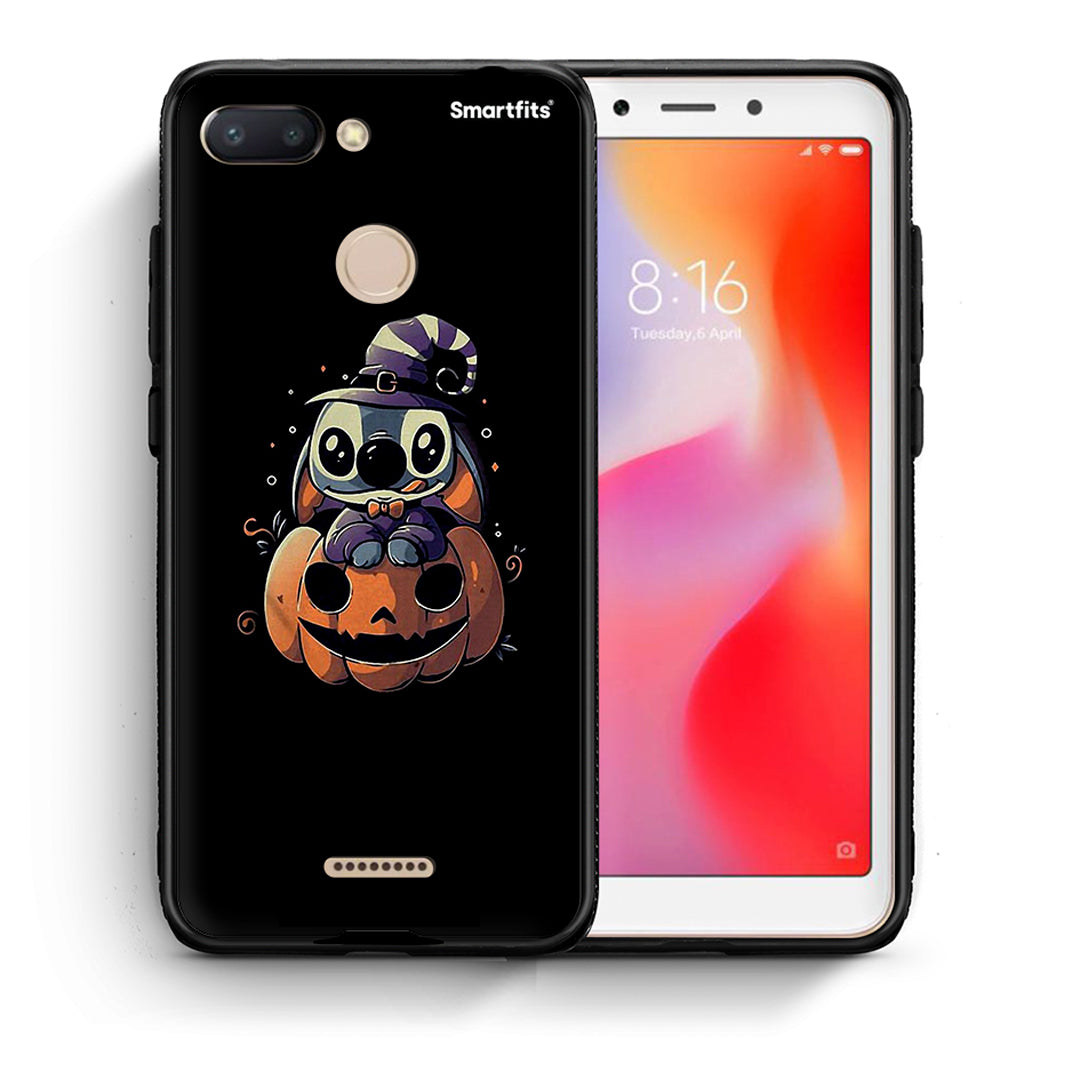 Θήκη Xiaomi Redmi 6 Halloween Stitch από τη Smartfits με σχέδιο στο πίσω μέρος και μαύρο περίβλημα | Xiaomi Redmi 6 Halloween Stitch case with colorful back and black bezels