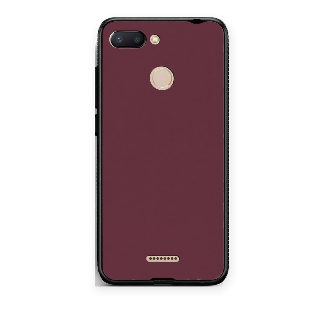 Θήκη Xiaomi Redmi 6 Muted Burgundy από τη Smartfits με σχέδιο στο πίσω μέρος και μαύρο περίβλημα | Xiaomi Redmi 6 Muted Burgundy case with colorful back and black bezels
