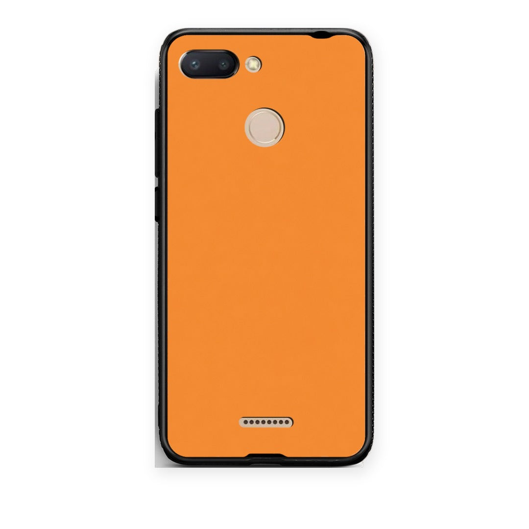 Θήκη Xiaomi Redmi 6 Tangerine Orange από τη Smartfits με σχέδιο στο πίσω μέρος και μαύρο περίβλημα | Xiaomi Redmi 6 Tangerine Orange case with colorful back and black bezels