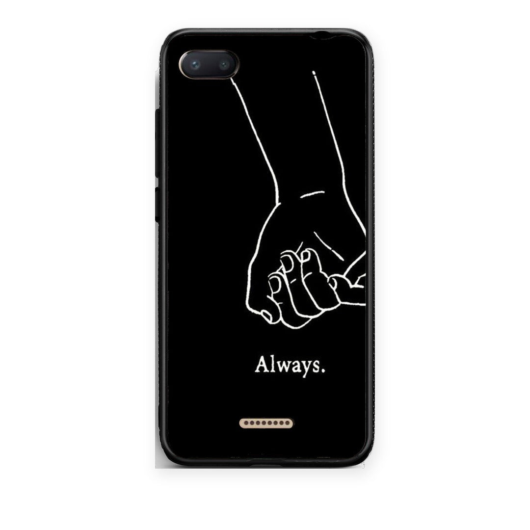 Θήκη Xiaomi Redmi 6A Always & Forever 1 από τη Smartfits με σχέδιο στο πίσω μέρος και μαύρο περίβλημα | Xiaomi Redmi 6A Always & Forever 1 case with colorful back and black bezels