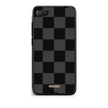 Θήκη Xiaomi Redmi 6A Black and Charcoal Striped Checks από τη Smartfits με σχέδιο στο πίσω μέρος και μαύρο περίβλημα | Xiaomi Redmi 6A Black and Charcoal Striped Checks case with colorful back and black bezels