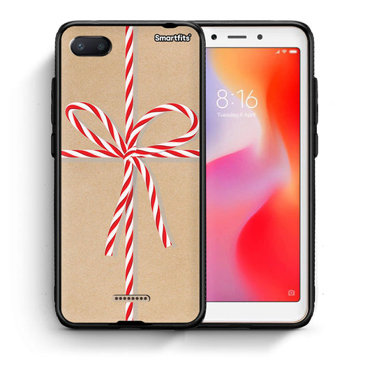 Θήκη Xiaomi Redmi 6A Christmas Gift από τη Smartfits με σχέδιο στο πίσω μέρος και μαύρο περίβλημα | Xiaomi Redmi 6A Christmas Gift case with colorful back and black bezels