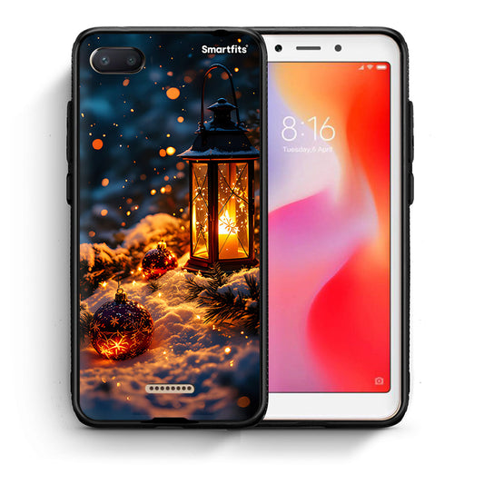 Θήκη Xiaomi Redmi 6A Christmas Ornaments από τη Smartfits με σχέδιο στο πίσω μέρος και μαύρο περίβλημα | Xiaomi Redmi 6A Christmas Ornaments case with colorful back and black bezels