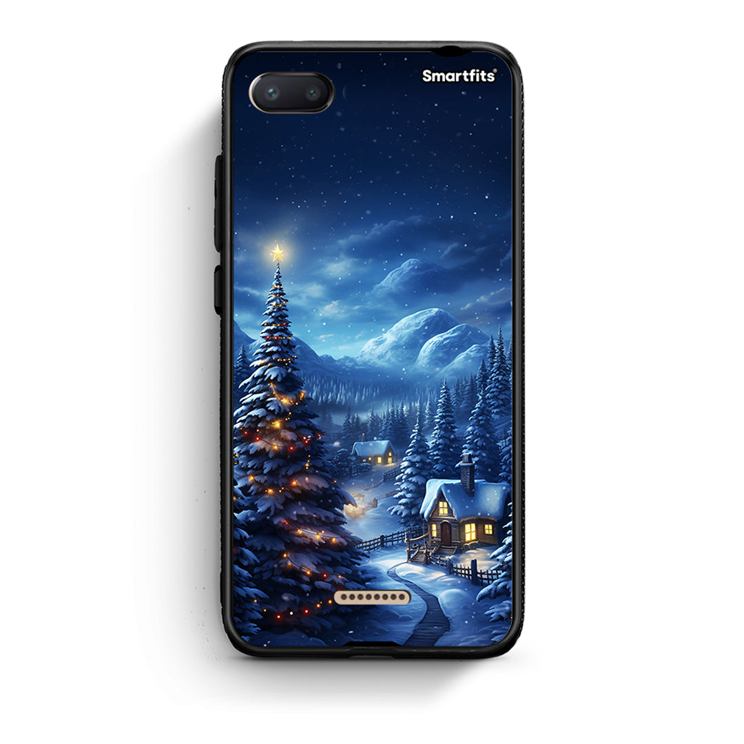 Xiaomi Redmi 6A Christmas Scenery θήκη από τη Smartfits με σχέδιο στο πίσω μέρος και μαύρο περίβλημα | Smartphone case with colorful back and black bezels by Smartfits