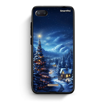 Xiaomi Redmi 6A Christmas Scenery θήκη από τη Smartfits με σχέδιο στο πίσω μέρος και μαύρο περίβλημα | Smartphone case with colorful back and black bezels by Smartfits