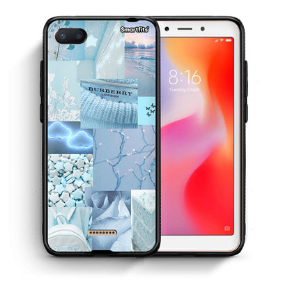 Θήκη Xiaomi Redmi 6A Ciel Aesthetic Collage από τη Smartfits με σχέδιο στο πίσω μέρος και μαύρο περίβλημα | Xiaomi Redmi 6A Ciel Aesthetic Collage case with colorful back and black bezels