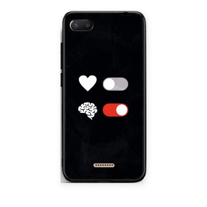 Θήκη Xiaomi Redmi 6A Heart Vs Brain από τη Smartfits με σχέδιο στο πίσω μέρος και μαύρο περίβλημα | Xiaomi Redmi 6A Heart Vs Brain case with colorful back and black bezels