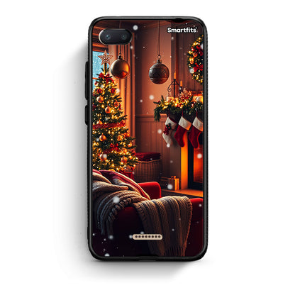 Xiaomi Redmi 6A Home For Christmas θήκη από τη Smartfits με σχέδιο στο πίσω μέρος και μαύρο περίβλημα | Smartphone case with colorful back and black bezels by Smartfits