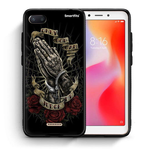 Θήκη Xiaomi Redmi 6A Judge By God από τη Smartfits με σχέδιο στο πίσω μέρος και μαύρο περίβλημα | Xiaomi Redmi 6A Judge By God case with colorful back and black bezels