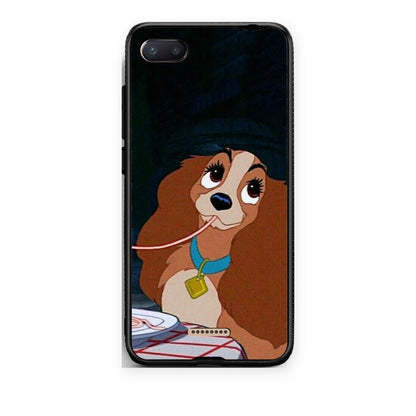 Θήκη Xiaomi Redmi 6A Lady And Tramp 2 από τη Smartfits με σχέδιο στο πίσω μέρος και μαύρο περίβλημα | Xiaomi Redmi 6A Lady And Tramp 2 case with colorful back and black bezels