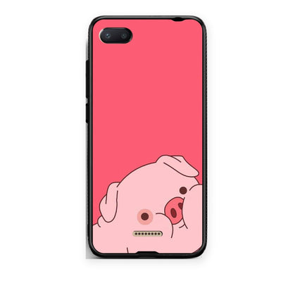 Θήκη Xiaomi Redmi 6A Pig Love 1 από τη Smartfits με σχέδιο στο πίσω μέρος και μαύρο περίβλημα | Xiaomi Redmi 6A Pig Love 1 case with colorful back and black bezels