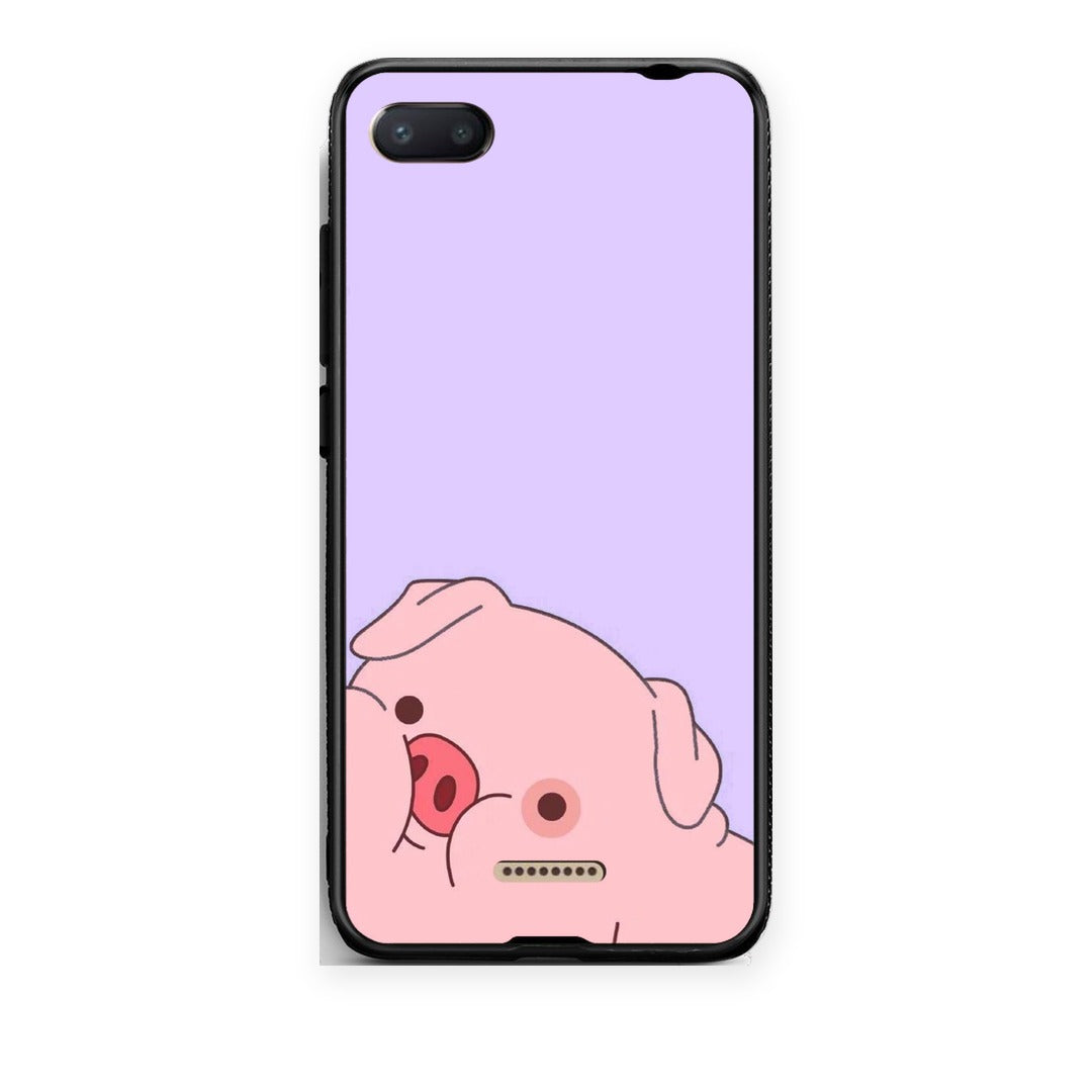Θήκη Xiaomi Redmi 6A Pig Love 2 από τη Smartfits με σχέδιο στο πίσω μέρος και μαύρο περίβλημα | Xiaomi Redmi 6A Pig Love 2 case with colorful back and black bezels