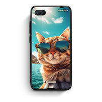 Thumbnail for Xiaomi Redmi 6A Summer Cat θήκη από τη Smartfits με σχέδιο στο πίσω μέρος και μαύρο περίβλημα | Smartphone case with colorful back and black bezels by Smartfits