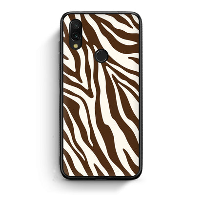 Θήκη Xiaomi Redmi 7 Brown and Cream Zebra Stripes από τη Smartfits με σχέδιο στο πίσω μέρος και μαύρο περίβλημα | Xiaomi Redmi 7 Brown and Cream Zebra Stripes case with colorful back and black bezels