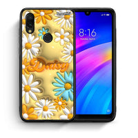 Thumbnail for Θήκη Xiaomi Redmi 7 Bubble Daisies από τη Smartfits με σχέδιο στο πίσω μέρος και μαύρο περίβλημα | Xiaomi Redmi 7 Bubble Daisies case with colorful back and black bezels