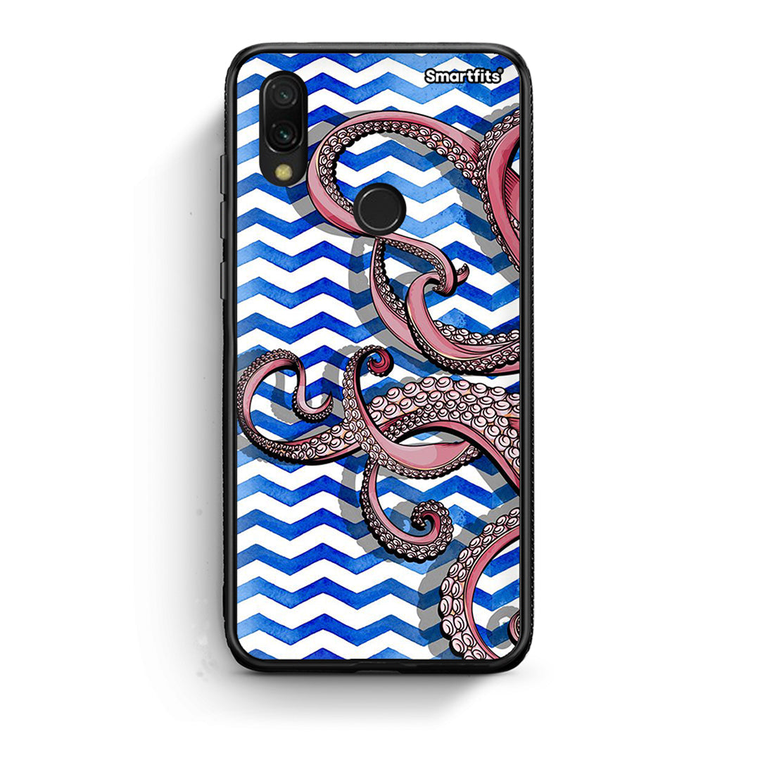 Xiaomi Redmi 7 Chevron Devilfish θήκη από τη Smartfits με σχέδιο στο πίσω μέρος και μαύρο περίβλημα | Smartphone case with colorful back and black bezels by Smartfits