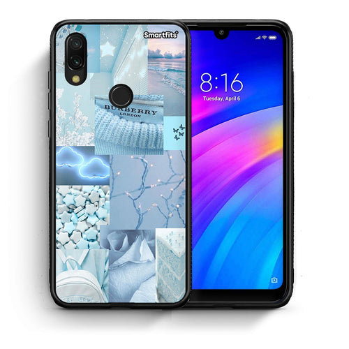 Θήκη Xiaomi Redmi 7 Ciel Aesthetic Collage από τη Smartfits με σχέδιο στο πίσω μέρος και μαύρο περίβλημα | Xiaomi Redmi 7 Ciel Aesthetic Collage case with colorful back and black bezels