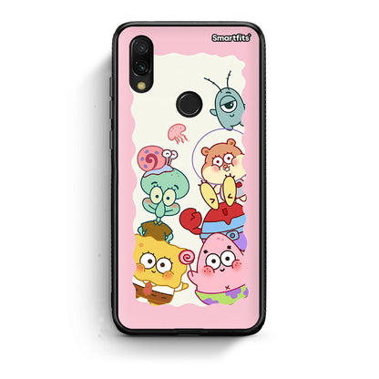 Xiaomi Redmi 7 Cute Companion θήκη από τη Smartfits με σχέδιο στο πίσω μέρος και μαύρο περίβλημα | Smartphone case with colorful back and black bezels by Smartfits