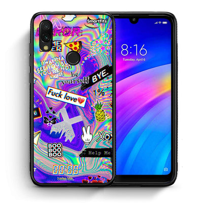 Θήκη Xiaomi Redmi 7 Game Over από τη Smartfits με σχέδιο στο πίσω μέρος και μαύρο περίβλημα | Xiaomi Redmi 7 Game Over case with colorful back and black bezels