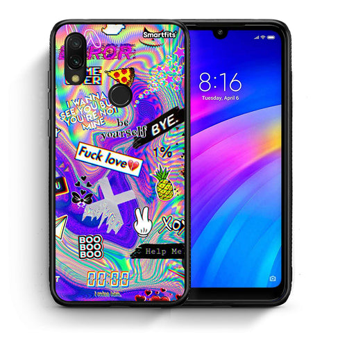 Θήκη Xiaomi Redmi 7 Game Over από τη Smartfits με σχέδιο στο πίσω μέρος και μαύρο περίβλημα | Xiaomi Redmi 7 Game Over case with colorful back and black bezels