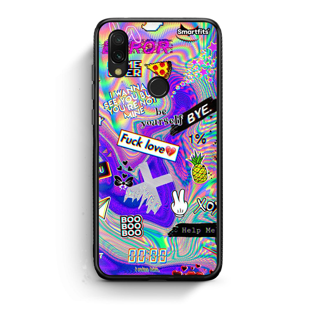 Xiaomi Redmi 7 Game Over θήκη από τη Smartfits με σχέδιο στο πίσω μέρος και μαύρο περίβλημα | Smartphone case with colorful back and black bezels by Smartfits