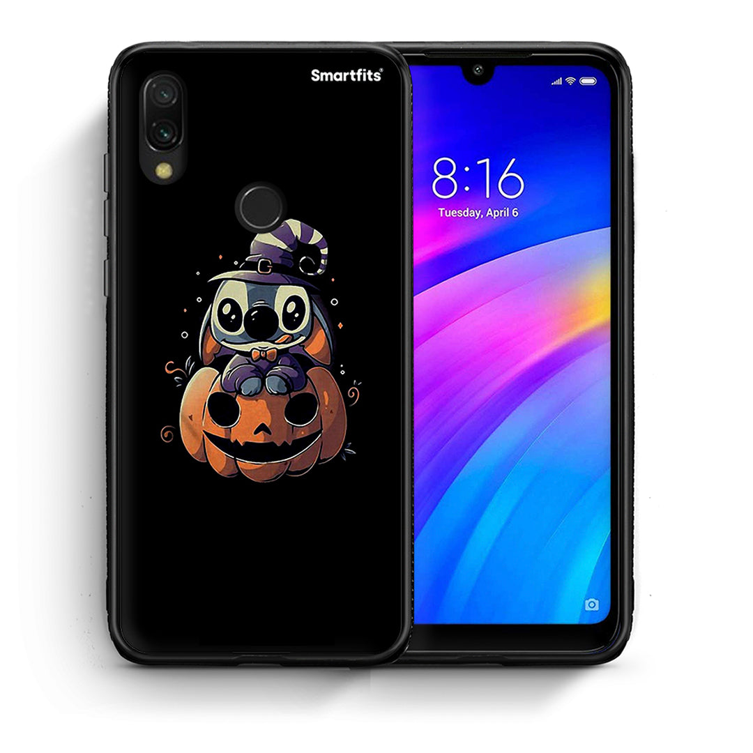 Θήκη Xiaomi Redmi 7 Halloween Stitch από τη Smartfits με σχέδιο στο πίσω μέρος και μαύρο περίβλημα | Xiaomi Redmi 7 Halloween Stitch case with colorful back and black bezels