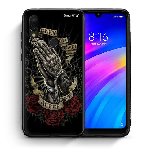 Θήκη Xiaomi Redmi 7 Judge By God από τη Smartfits με σχέδιο στο πίσω μέρος και μαύρο περίβλημα | Xiaomi Redmi 7 Judge By God case with colorful back and black bezels