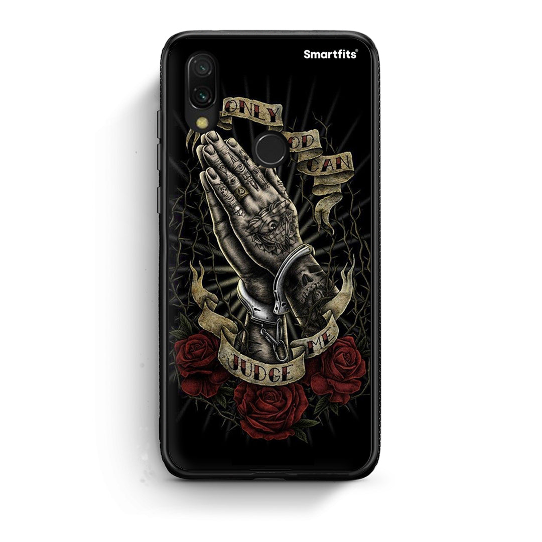 Xiaomi Redmi 7 Judge By God θήκη από τη Smartfits με σχέδιο στο πίσω μέρος και μαύρο περίβλημα | Smartphone case with colorful back and black bezels by Smartfits