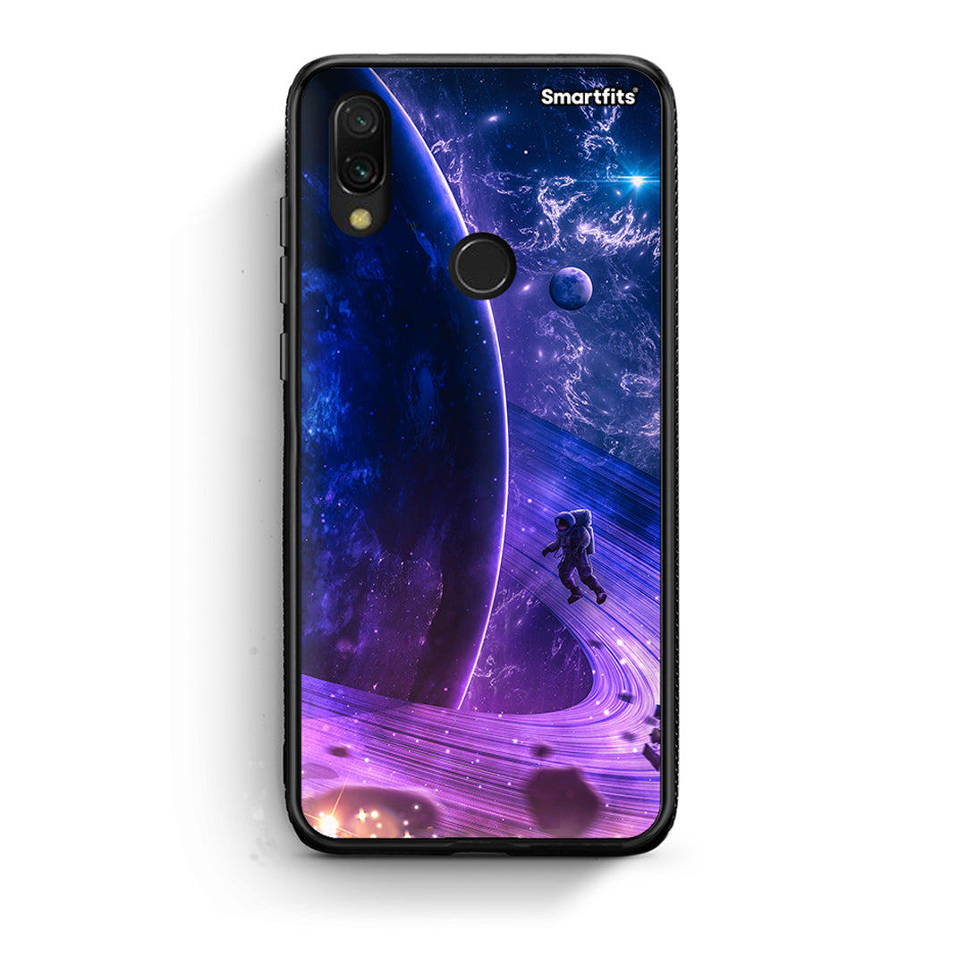Xiaomi Redmi 7 Lost Astronaut θήκη από τη Smartfits με σχέδιο στο πίσω μέρος και μαύρο περίβλημα | Smartphone case with colorful back and black bezels by Smartfits