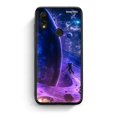 Xiaomi Redmi 7 Lost Astronaut θήκη από τη Smartfits με σχέδιο στο πίσω μέρος και μαύρο περίβλημα | Smartphone case with colorful back and black bezels by Smartfits