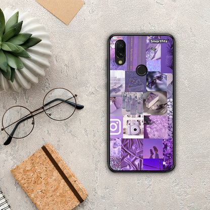 Purple Aesthetic Collage - Xiaomi Redmi 7 θήκη