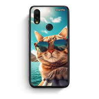 Thumbnail for Xiaomi Redmi 7 Summer Cat θήκη από τη Smartfits με σχέδιο στο πίσω μέρος και μαύρο περίβλημα | Smartphone case with colorful back and black bezels by Smartfits