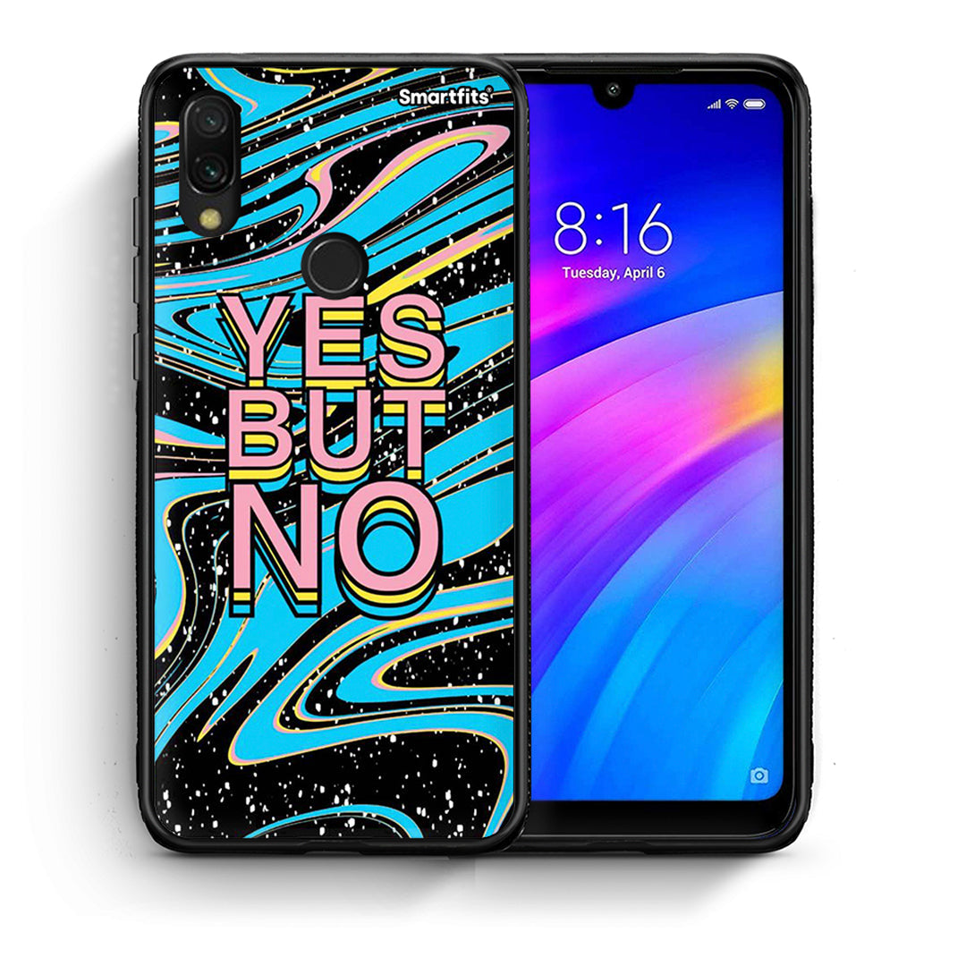 Θήκη Xiaomi Redmi 7 Yes But No από τη Smartfits με σχέδιο στο πίσω μέρος και μαύρο περίβλημα | Xiaomi Redmi 7 Yes But No case with colorful back and black bezels