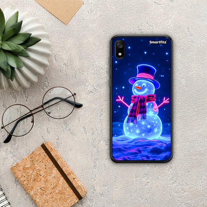 Christmas Neon Snowman - Xiaomi Redmi 7A θήκη