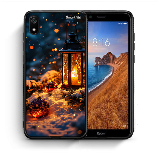 Θήκη Xiaomi Redmi 7A Christmas Ornaments από τη Smartfits με σχέδιο στο πίσω μέρος και μαύρο περίβλημα | Xiaomi Redmi 7A Christmas Ornaments case with colorful back and black bezels