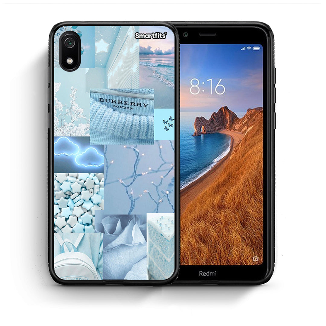 Θήκη Xiaomi Redmi 7A Ciel Aesthetic Collage από τη Smartfits με σχέδιο στο πίσω μέρος και μαύρο περίβλημα | Xiaomi Redmi 7A Ciel Aesthetic Collage case with colorful back and black bezels