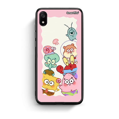 Xiaomi Redmi 7A Cute Companion θήκη από τη Smartfits με σχέδιο στο πίσω μέρος και μαύρο περίβλημα | Smartphone case with colorful back and black bezels by Smartfits