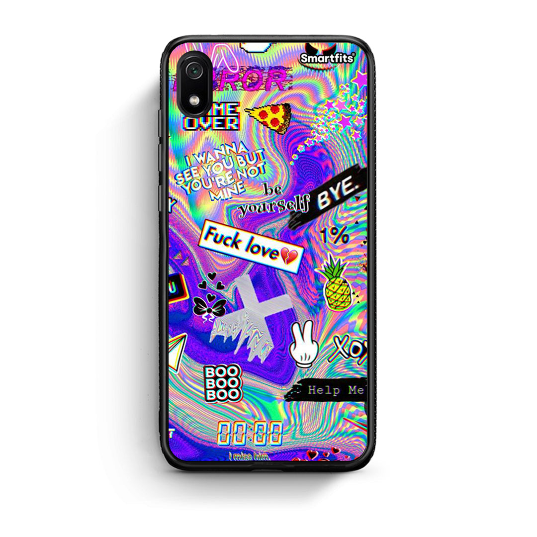 Xiaomi Redmi 7A Game Over θήκη από τη Smartfits με σχέδιο στο πίσω μέρος και μαύρο περίβλημα | Smartphone case with colorful back and black bezels by Smartfits