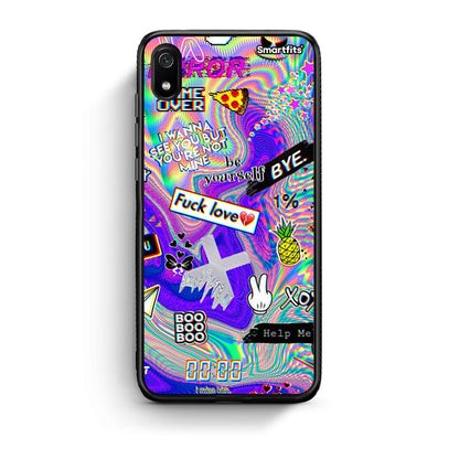 Xiaomi Redmi 7A Game Over θήκη από τη Smartfits με σχέδιο στο πίσω μέρος και μαύρο περίβλημα | Smartphone case with colorful back and black bezels by Smartfits