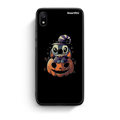 Xiaomi Redmi 7A Halloween Stitch θήκη από τη Smartfits με σχέδιο στο πίσω μέρος και μαύρο περίβλημα | Smartphone case with colorful back and black bezels by Smartfits