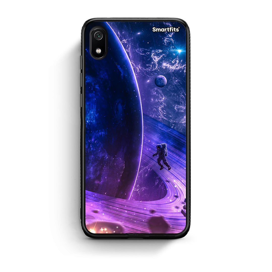 Xiaomi Redmi 7A Lost Astronaut θήκη από τη Smartfits με σχέδιο στο πίσω μέρος και μαύρο περίβλημα | Smartphone case with colorful back and black bezels by Smartfits