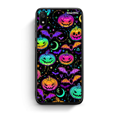 Xiaomi Redmi 7A Neon Halloween θήκη από τη Smartfits με σχέδιο στο πίσω μέρος και μαύρο περίβλημα | Smartphone case with colorful back and black bezels by Smartfits