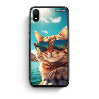 Thumbnail for Xiaomi Redmi 7A Summer Cat θήκη από τη Smartfits με σχέδιο στο πίσω μέρος και μαύρο περίβλημα | Smartphone case with colorful back and black bezels by Smartfits