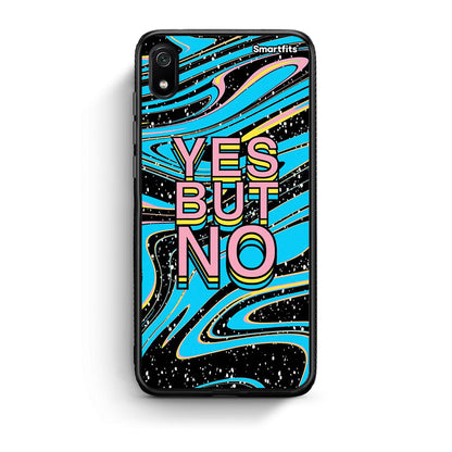 Xiaomi Redmi 7A Yes But No θήκη από τη Smartfits με σχέδιο στο πίσω μέρος και μαύρο περίβλημα | Smartphone case with colorful back and black bezels by Smartfits