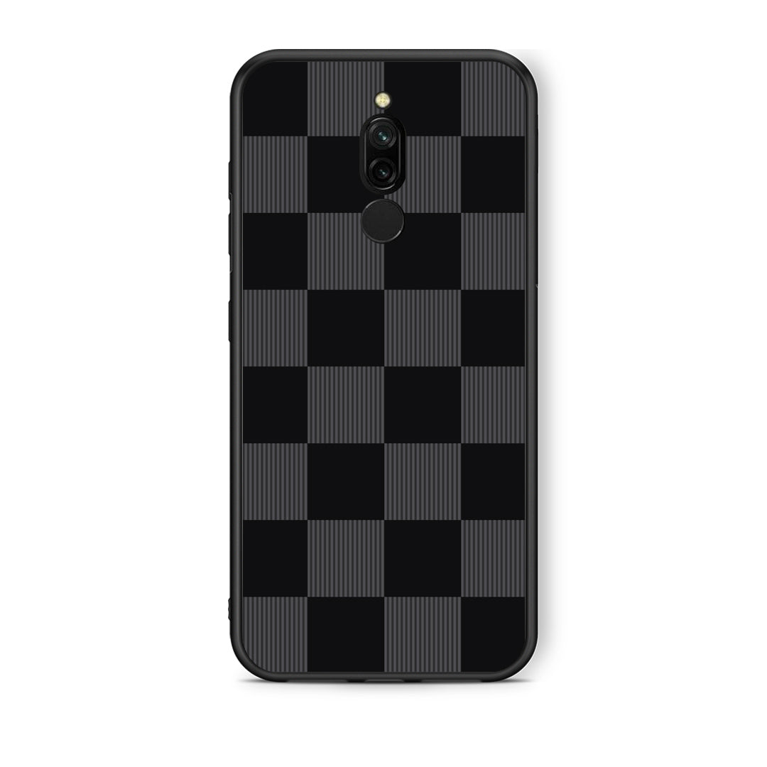 Θήκη Xiaomi Redmi 8 Black and Charcoal Striped Checks από τη Smartfits με σχέδιο στο πίσω μέρος και μαύρο περίβλημα | Xiaomi Redmi 8 Black and Charcoal Striped Checks case with colorful back and black bezels